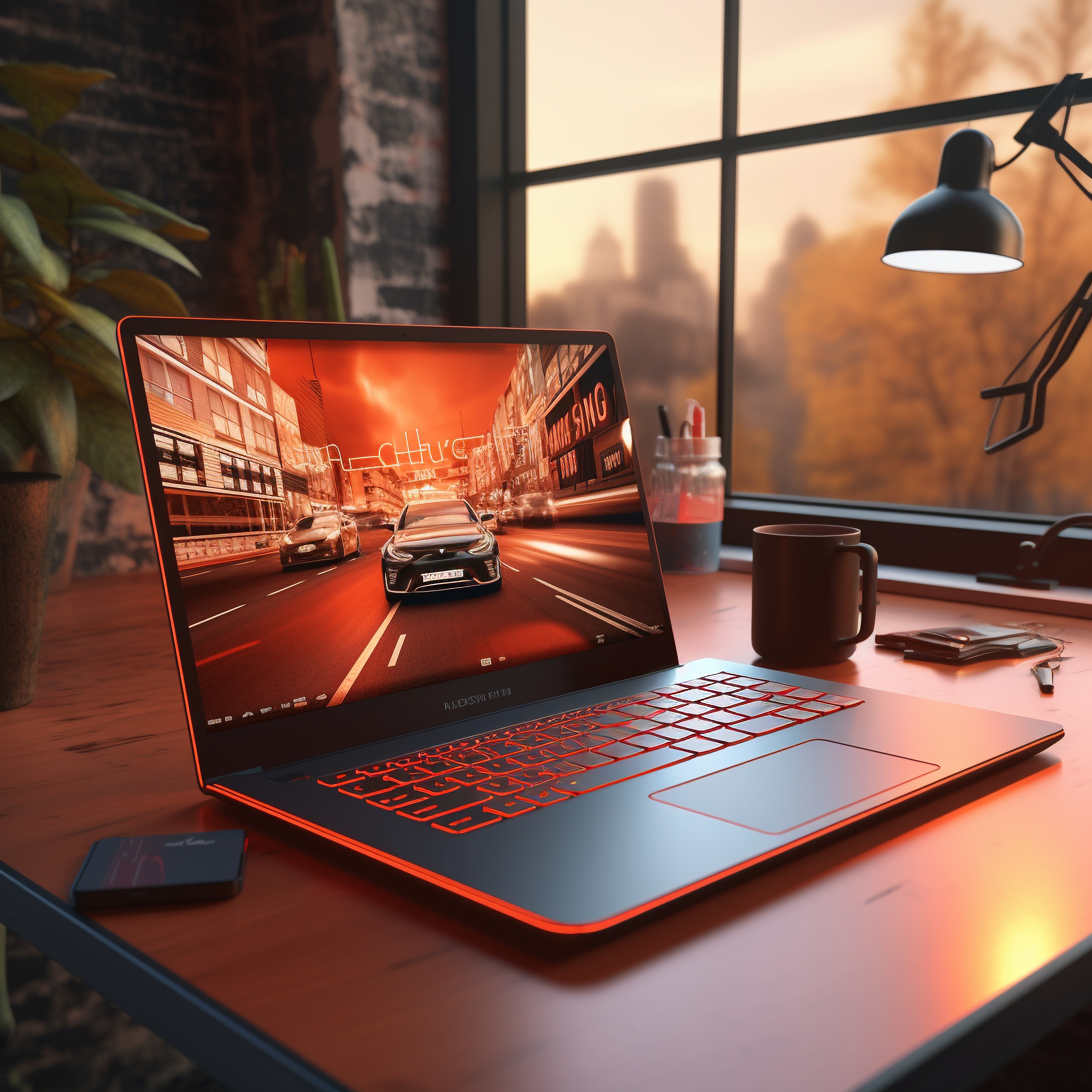 view-3d-laptop-device-with-screen-keyboard